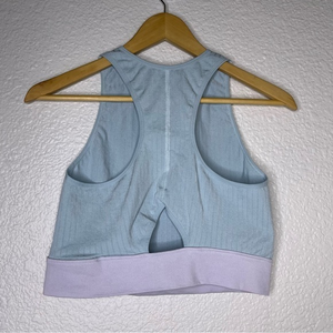 Anthropologie Lavender‎ Light Blue High Neck Racerback Keyhole Sports Bra Small